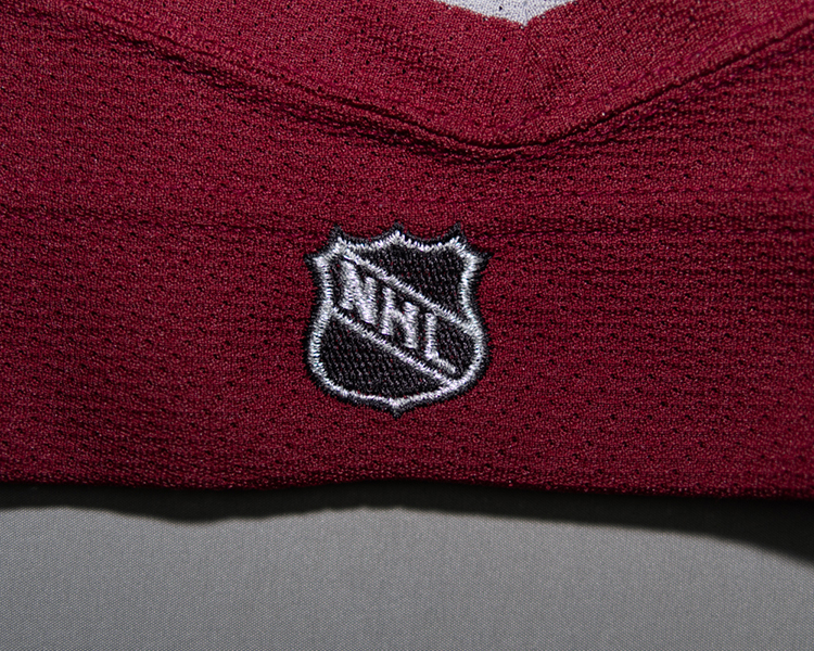 David Aebischer Colorado Avalanche game worn jersey tagging David Aebischer Colorado Avalanche game worn jersey tagging