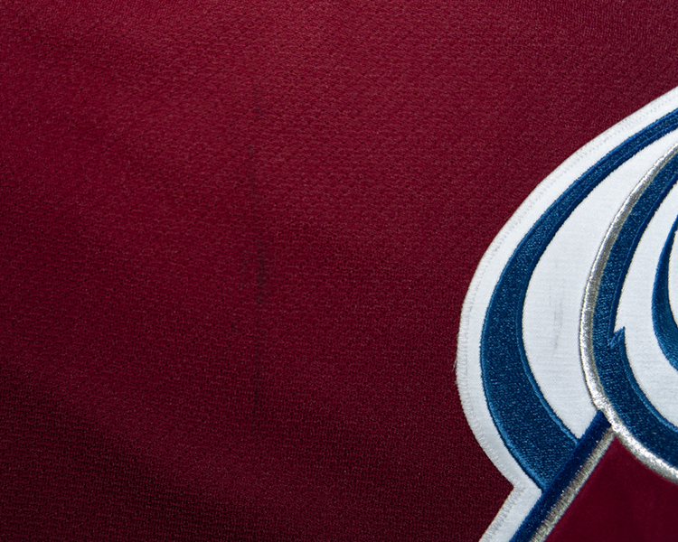Ray Bourque Colorado Avalanche game worn jersey tagging Ray Bourque Colorado Avalanche game worn jersey tagging