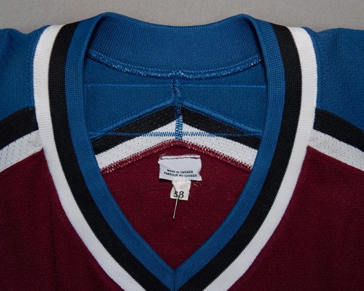 Ray Bourque Colorado Avalanche game worn jersey tagging Ray Bourque Colorado Avalanche game worn jersey tagging