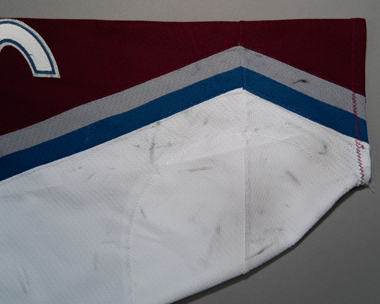 Chris Drury Colorado Avalanche game worn jersey tagging Chris Drury Colorado Avalanche game worn jersey tagging