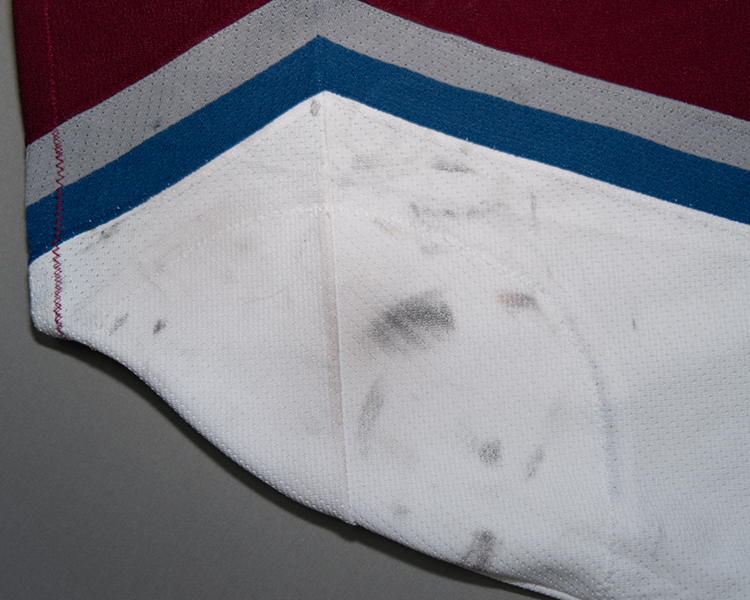 Chris Drury Colorado Avalanche game worn jersey tagging Chris Drury Colorado Avalanche game worn jersey tagging