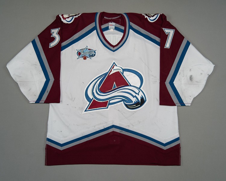 Chris Drury Colorado Avalanche game worn jersey Front Chris Drury Colorado Avalanche game worn jersey Front