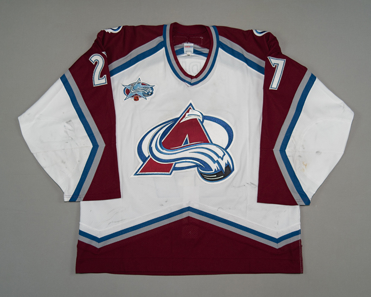 Scott Parker Colorado Avalanche game worn jersey Front Scott Parker Colorado Avalanche game worn jersey Front