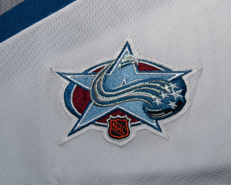 Scott Parker Colorado Avalanche game worn jersey tagging Scott Parker Colorado Avalanche game worn jersey tagging