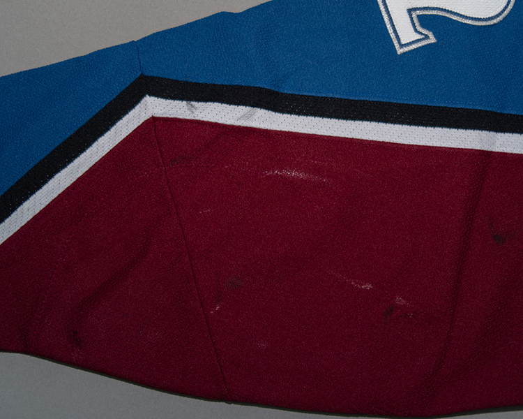 Riku Hahl Colorado Avalanche game worn jersey tagging Riku Hahl Colorado Avalanche game worn jersey tagging