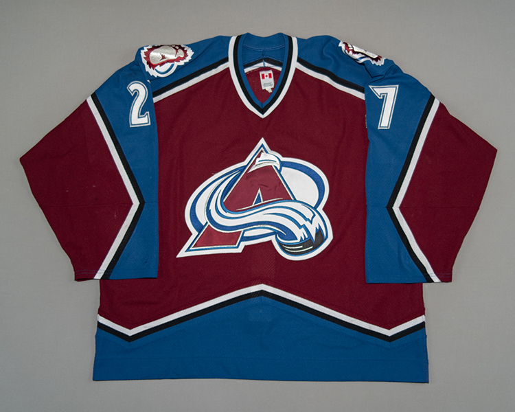 Scott Parker Colorado Avalanche game worn jersey Front Scott Parker Colorado Avalanche game worn jersey Front