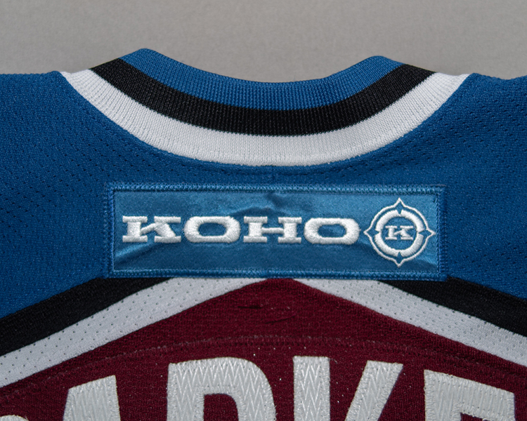 Scott Parker Colorado Avalanche game worn jersey tagging Scott Parker Colorado Avalanche game worn jersey tagging