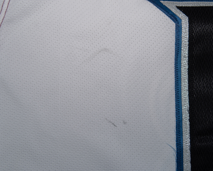 Serge Aubin Colorado Avalanche game worn jersey tagging Serge Aubin Colorado Avalanche game worn jersey tagging