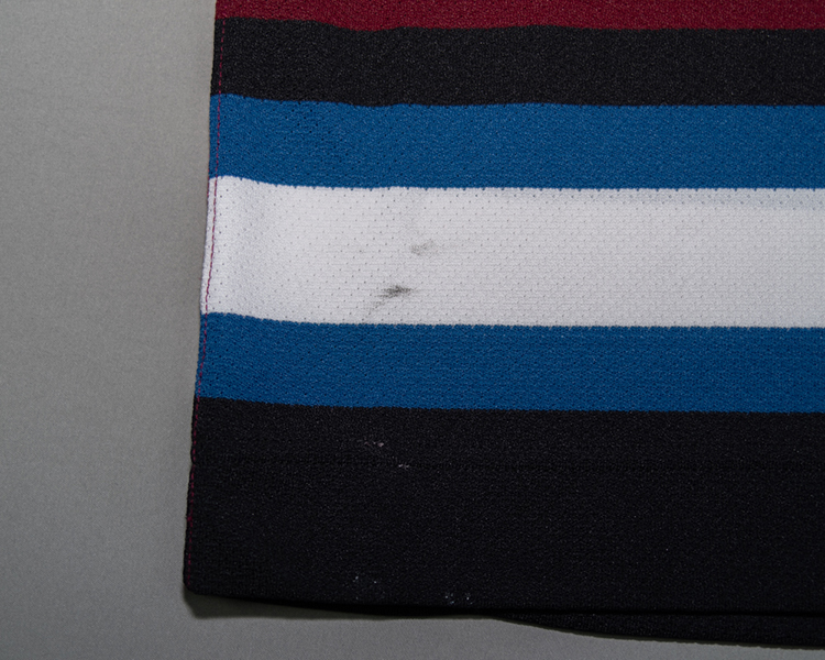 Dan Hinote Colorado Avalanche game worn jersey tagging Dan Hinote Colorado Avalanche game worn jersey tagging
