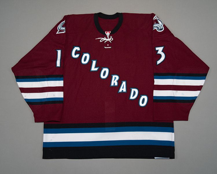 Dan Hinote Colorado Avalanche game worn jersey Front Dan Hinote Colorado Avalanche game worn jersey Front