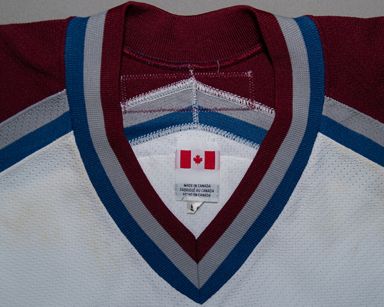 Mike Keane Colorado Avalanche game worn jersey collar tag Mike Keane Colorado Avalanche game worn jersey collar tag