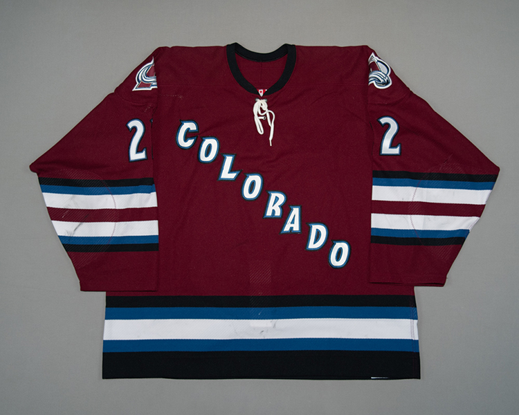 Steve Konowalchuk Colorado Avalanche game worn jersey Front Steve Konowalchuk Colorado Avalanche game worn jersey Front