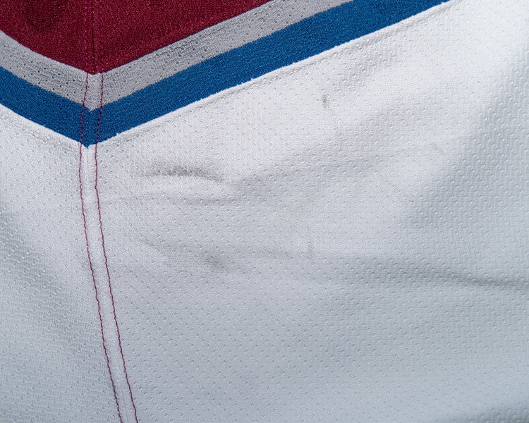 Cody McCormick Colorado Avalanche game worn jersey tagging Cody McCormick Colorado Avalanche game worn jersey tagging
