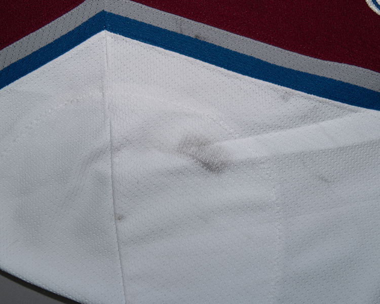 Cody McCormick Colorado Avalanche game worn jersey tagging Cody McCormick Colorado Avalanche game worn jersey tagging