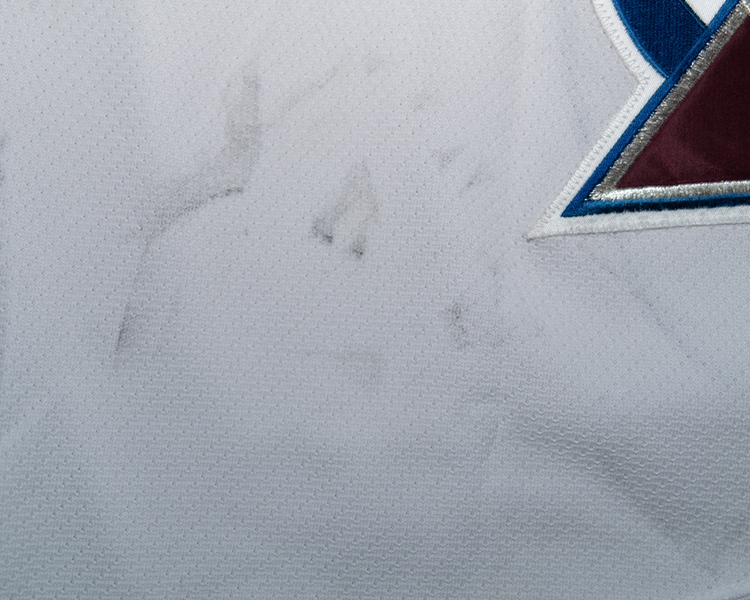 Cody McCormick Colorado Avalanche game worn jersey tagging Cody McCormick Colorado Avalanche game worn jersey tagging