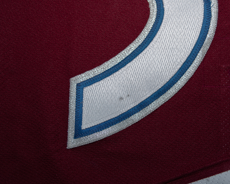 Steve Moore Colorado Avalanche game worn jersey tagging Steve Moore Colorado Avalanche game worn jersey tagging