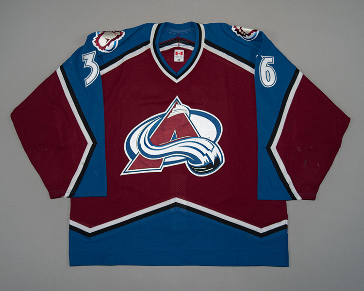 Steve Moore Colorado Avalanche game worn jersey Front Steve Moore Colorado Avalanche game worn jersey Front