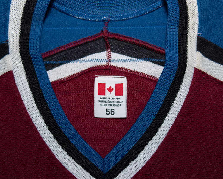 Steve Moore Colorado Avalanche game worn jersey tagging Steve Moore Colorado Avalanche game worn jersey tagging