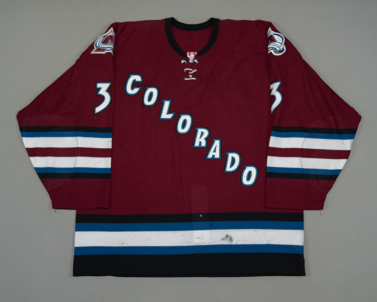 Karlis Skrastins Colorado Avalanche game worn jersey Front Karlis Skrastins Colorado Avalanche game worn jersey Front