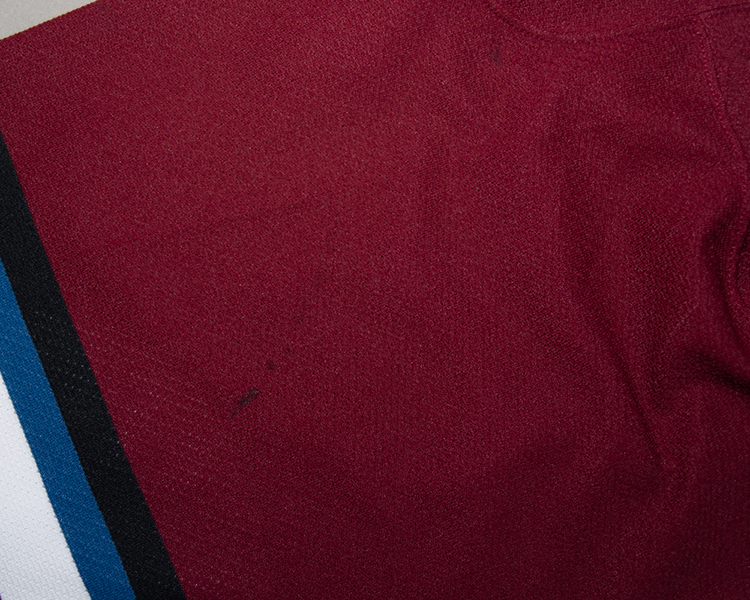 Karlis Skrastins Colorado Avalanche game worn jersey tagging Karlis Skrastins Colorado Avalanche game worn jersey tagging