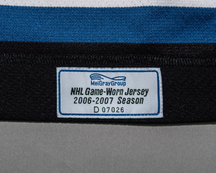 Andrew Brunette Colorado Avalanche game worn jersey tagging Andrew Brunette Colorado Avalanche game worn jersey tagging