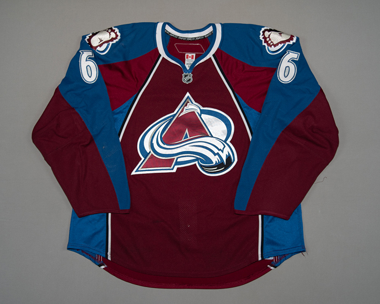 Jeff Finger Colorado Avalanche game worn jersey Front Jeff Finger Colorado Avalanche game worn jersey Front