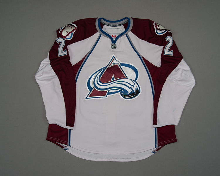 Scott Hannan Colorado Avalanche game worn jersey Back Scott Hannan Colorado Avalanche game worn jersey Back