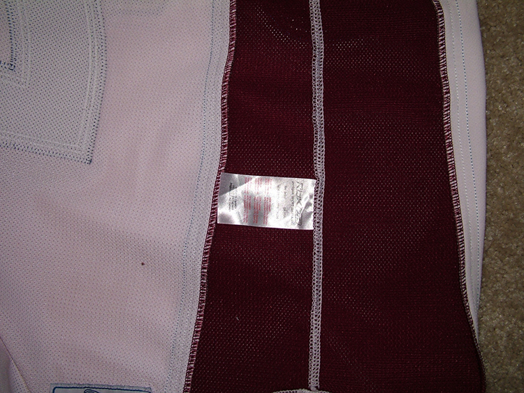 Scott Hannan Colorado Avalanche game worn jersey tagging Scott Hannan Colorado Avalanche game worn jersey tagging