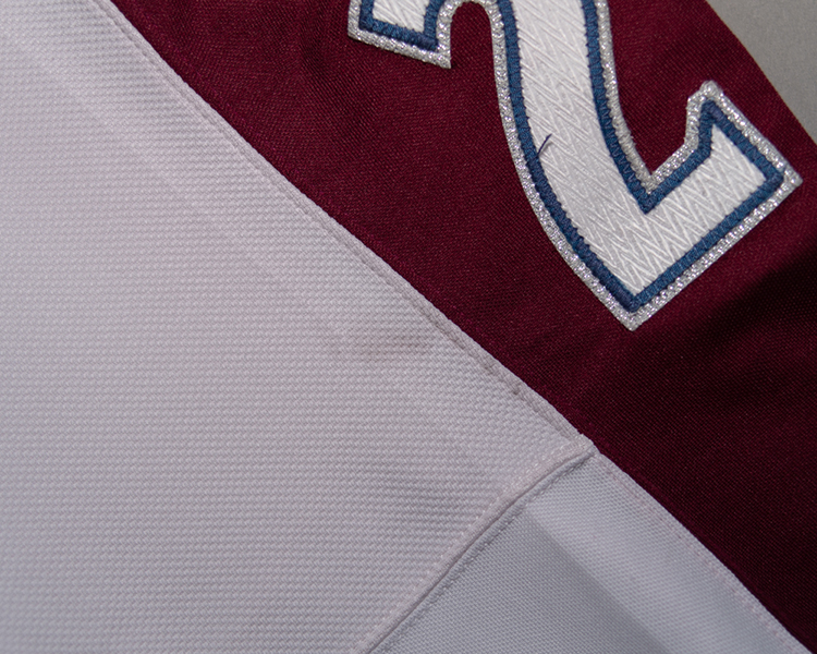 Scott Hannan Colorado Avalanche game worn jersey tagging Scott Hannan Colorado Avalanche game worn jersey tagging