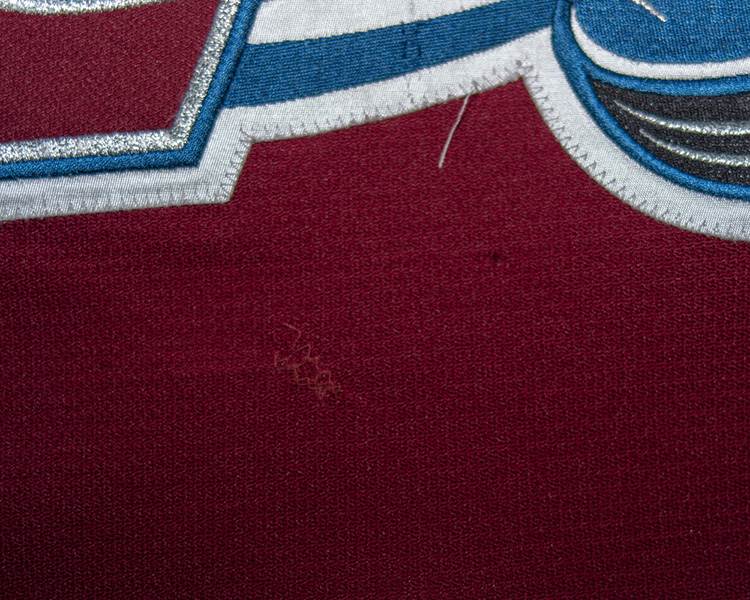 Tyson Jost game worn jersey body mark Tyson Jost game worn jersey body mark
