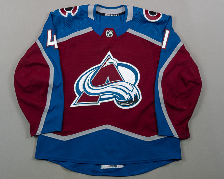 Pierre-Édouard Bellemare 2019-2020 game worn jersey front Pierre-Édouard Bellemare 2019-2020 game worn jersey front
