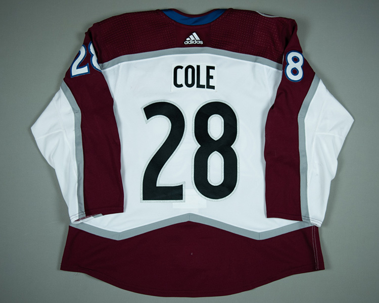 Colorado Avalanche game worn Ian Cole jersey