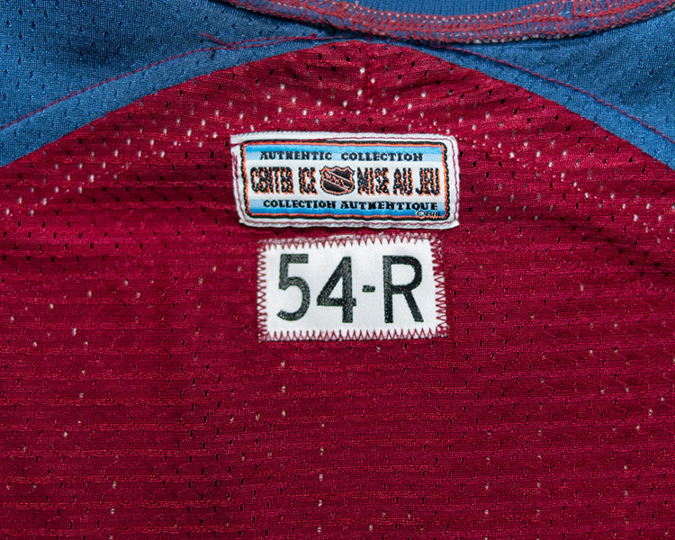 Warren Rychel Colorado Avalanche game worn jersey tagging Warren Rychel Colorado Avalanche game worn jersey tagging
