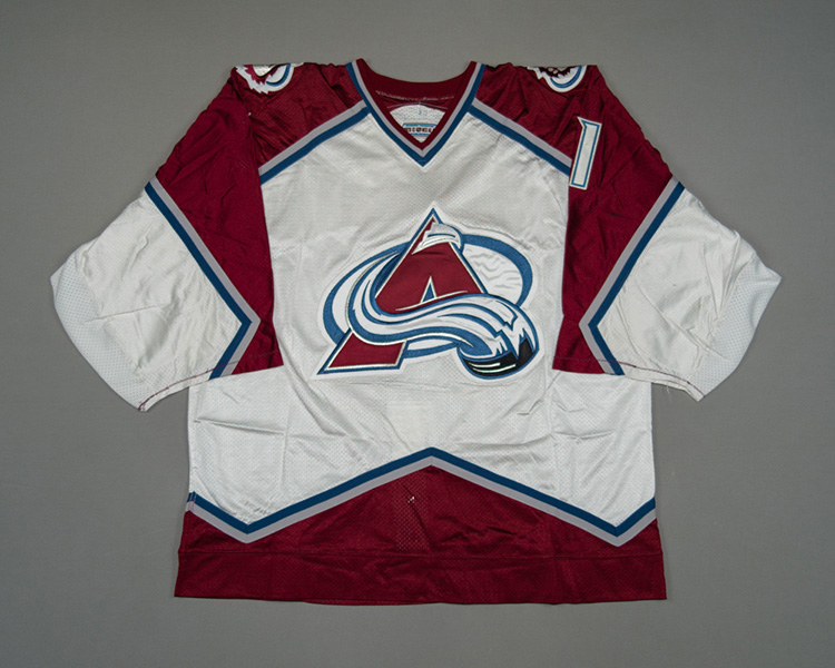 Craig Billington Colorado Avalanche game worn jersey Front Craig Billington Colorado Avalanche game worn jersey Front