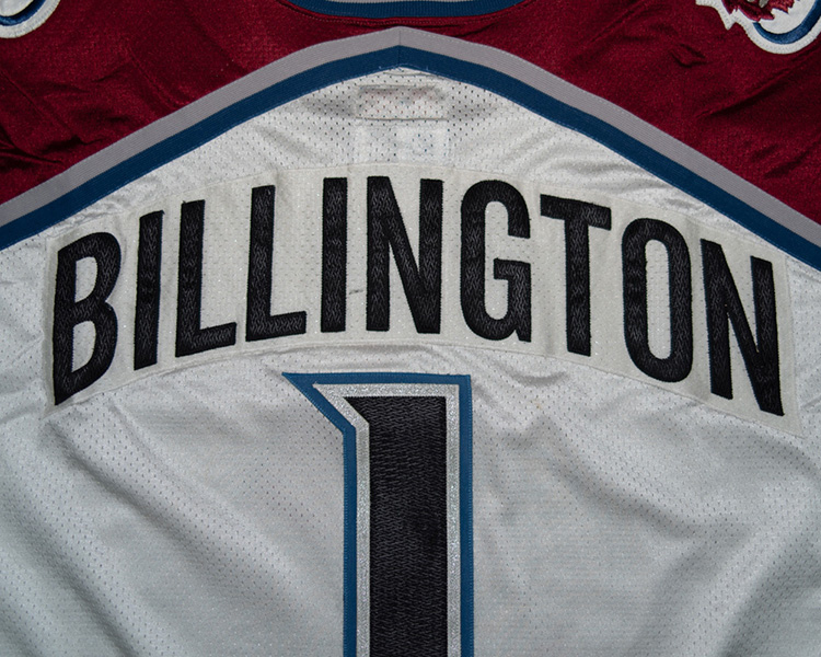 Craig Billington Colorado Avalanche game worn jersey tagging Craig Billington Colorado Avalanche game worn jersey tagging