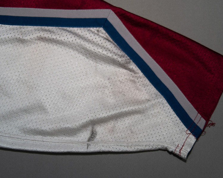 Adam Deadmarsh Colorado Avalanche game worn jersey tagging Adam Deadmarsh Colorado Avalanche game worn jersey tagging