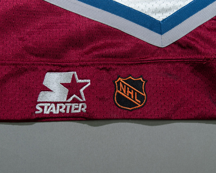 Adam Deadmarsh Colorado Avalanche game worn jersey tagging Adam Deadmarsh Colorado Avalanche game worn jersey tagging