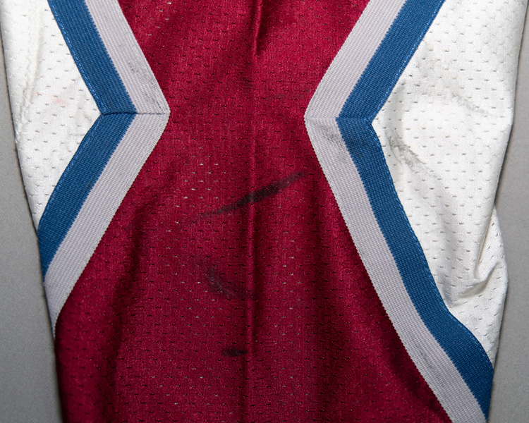 Adam Deadmarsh Colorado Avalanche game worn jersey tagging Adam Deadmarsh Colorado Avalanche game worn jersey tagging