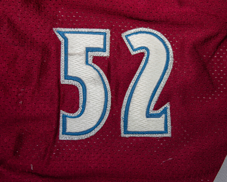 Adam Foote Colorado Avalanche game worn jersey tagging Adam Foote Colorado Avalanche game worn jersey tagging