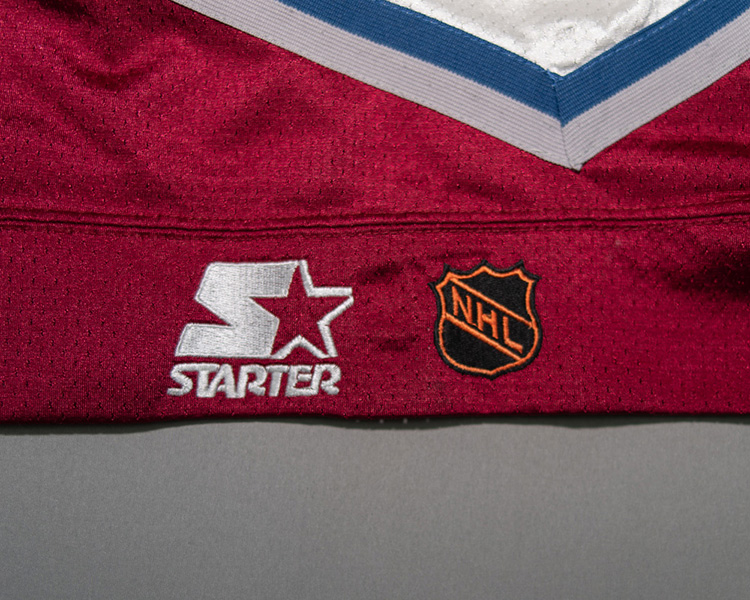 Mike Keane Colorado Avalanche game worn jersey tagging Mike Keane Colorado Avalanche game worn jersey tagging