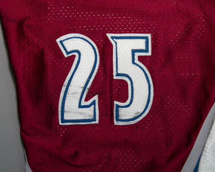 Mike Keane Colorado Avalanche game worn jersey tagging Mike Keane Colorado Avalanche game worn jersey tagging