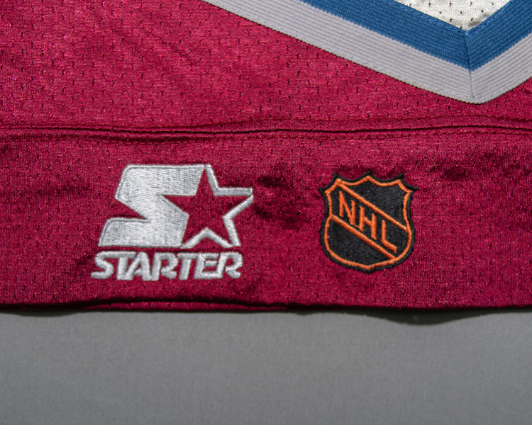 Eric Lacroix Colorado Avalanche game worn jersey tagging Eric Lacroix Colorado Avalanche game worn jersey tagging
