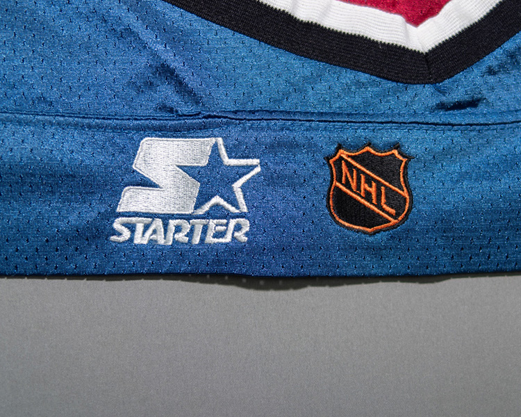 Sylvain Lefebvre Colorado Avalanche game worn jersey tagging Sylvain Lefebvre Colorado Avalanche game worn jersey tagging