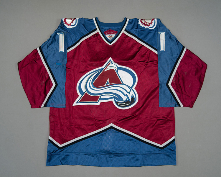 Keith Jones Colorado Avalanche game worn jersey Front Keith Jones Colorado Avalanche game worn jersey Front