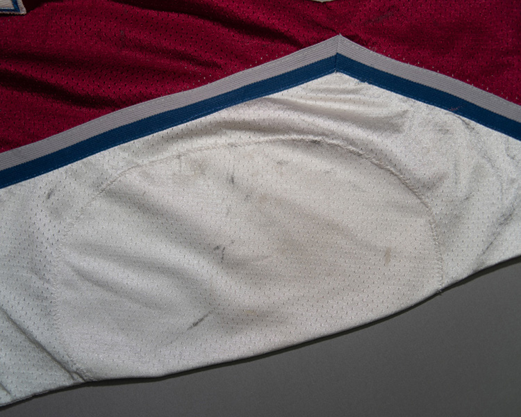 Uwe Krupp Colorado Avalanche game worn jersey tagging Uwe Krupp Colorado Avalanche game worn jersey tagging