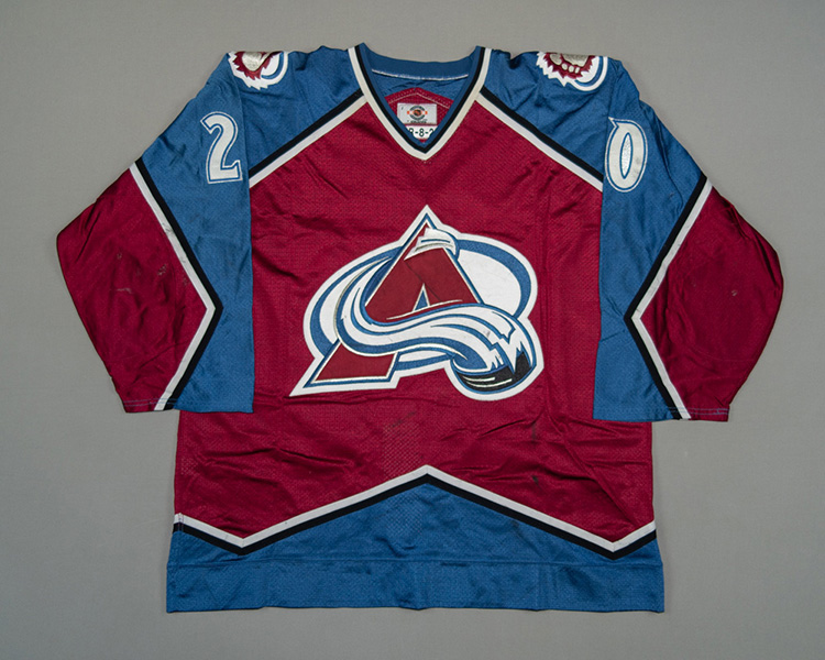 Rene Corbet Colorado Avalanche game worn jersey Front Rene Corbet Colorado Avalanche game worn jersey Front