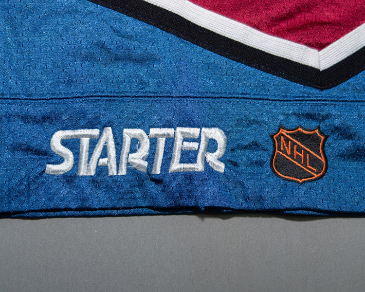 Rene Corbet Colorado Avalanche game worn jersey tagging Rene Corbet Colorado Avalanche game worn jersey tagging