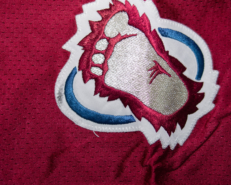 Shean Donovan Colorado Avalanche game worn jersey tagging Shean Donovan Colorado Avalanche game worn jersey tagging
