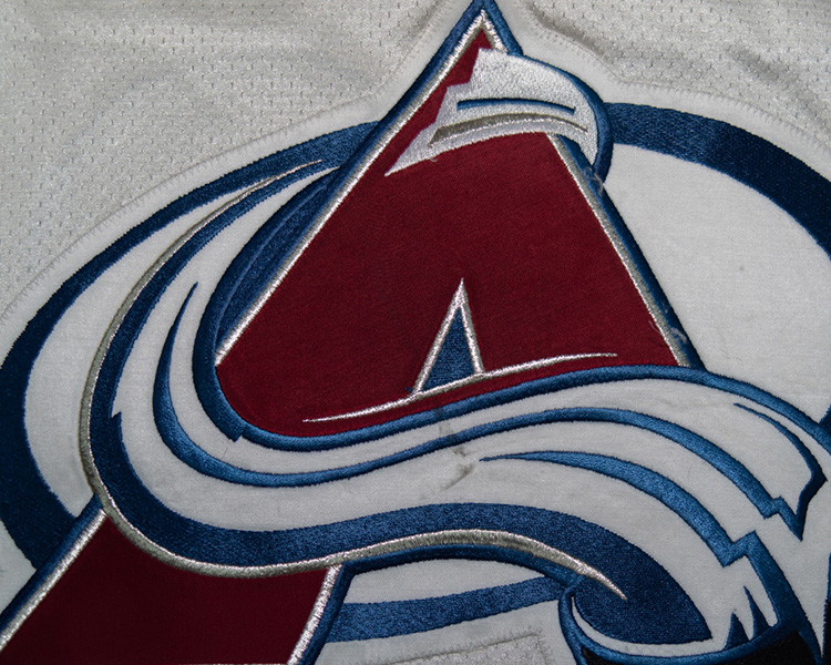Shean Donovan Colorado Avalanche game worn jersey tagging Shean Donovan Colorado Avalanche game worn jersey tagging