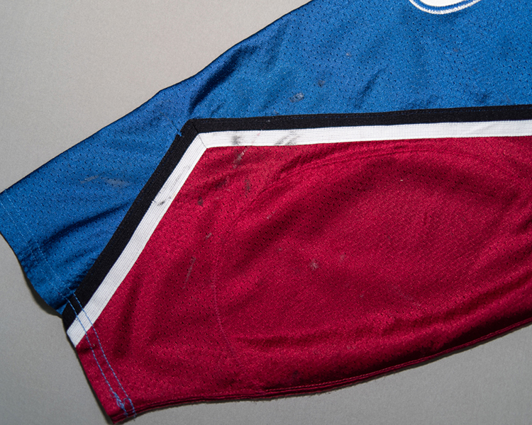 Shjon Podein Colorado Avalanche game worn jersey tagging Shjon Podein Colorado Avalanche game worn jersey tagging